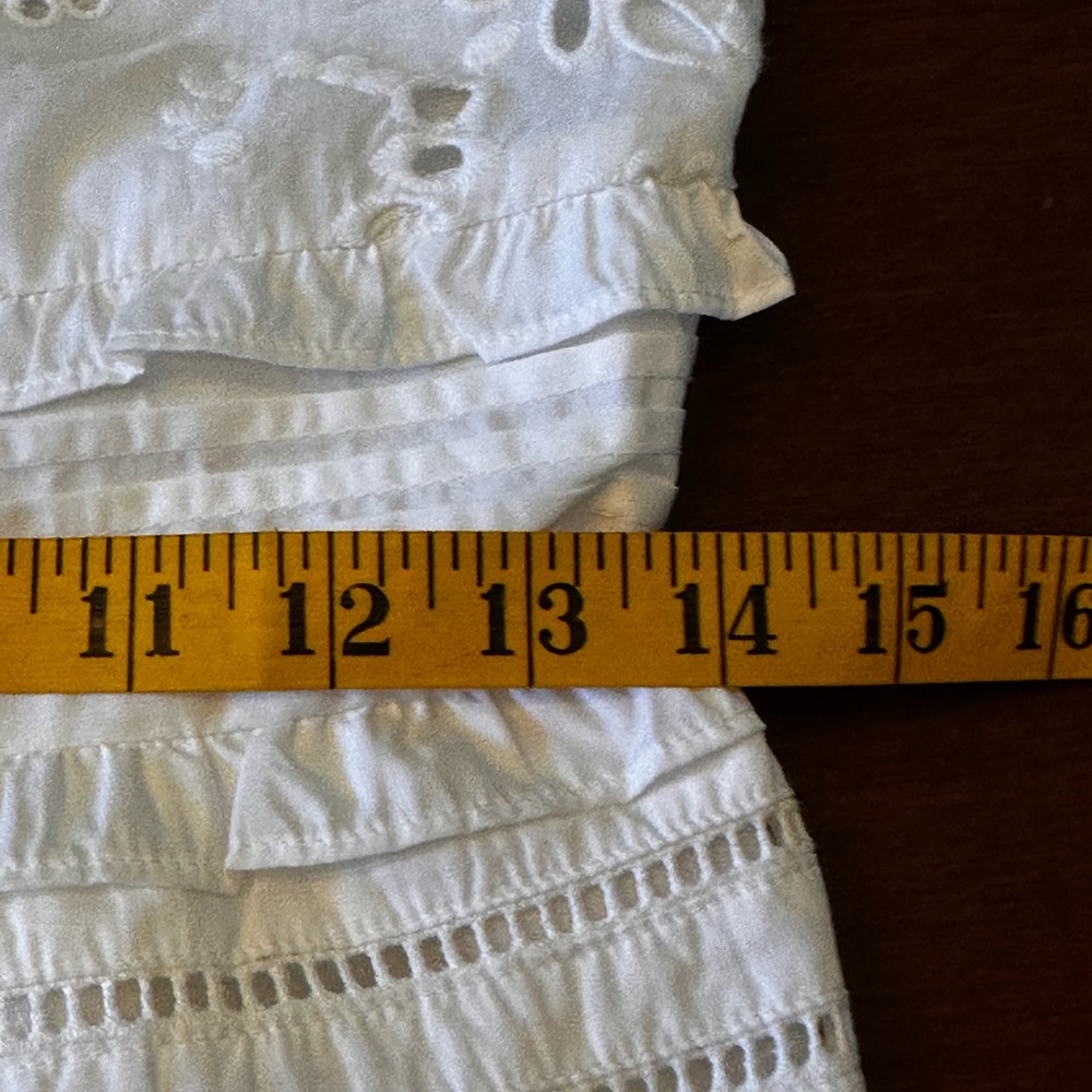 Line and Dot NWT SZ Small the Pixie White eyelet Tiered Maxi Dress - Picture 11 of 16